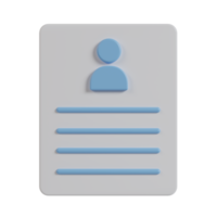 3d cv resume icon. png