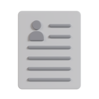 3d cv resume icon. png