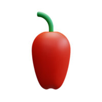 pepper 3d rendering icon illustration png