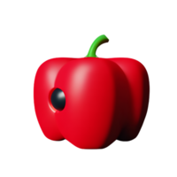 pepper 3d rendering icon illustration png