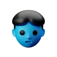 stress visage 3d le rendu icône illustration png