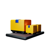 logistiek 3d renderen icoon illustratie png