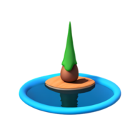 Lac 3d le rendu icône illustration png