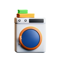 laundry 3d rendering icon illustration png