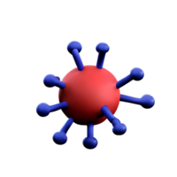 virus 3d tolkning ikon illustration png