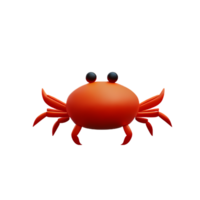 krab 3d renderen icoon illustratie png