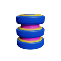 database 3d rendering icon illustration png