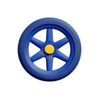 wheel 3d rendering icon illustration png