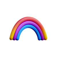 boho rainbow 3d rendering icon illustration png