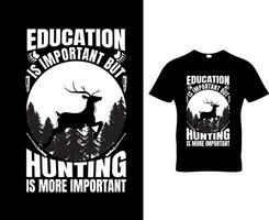 diseño de camiseta de caza vector