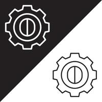 Gear or setting icon. Setting vector icon from Artificial Intelligence collection. Outline style gear wheel icon.