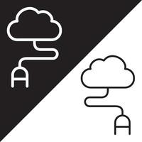Cloud computing icon. Cloud computing vector icon from Artificial Intelligence collection. Outline style Cloud icon.