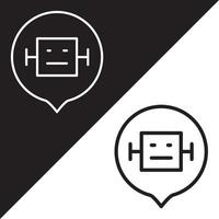 Artificial Intelligence Chatbot icon. Chatbot vector icon from Artificial Intelligence collection. Outline style Chatbot icon.