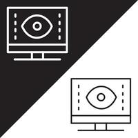 Computer, Monitor or TV icon. Computer vector icon from Artificial Intelligence collection. Outline style Monitor,Computer or TV icon.