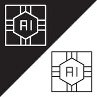 Artificial Intelligence Icon. Artificial Intelligence vector icon from Artificial Intelligence collection. Outline style Artificial Intelligence icon.