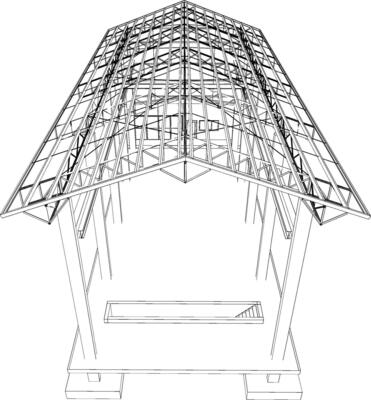 3D illustration of industrial building