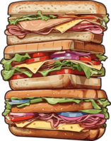 Savoring Every Bite The Joy of a Well-Crafted Sandwich AI Generative png