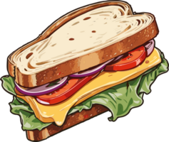 Savoring Every Bite The Joy of a Well-Crafted Sandwich AI Generative png