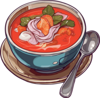 uma gosto do Seul exibindo Kimchi sopa ai generativo png