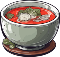 une goût de Séoul mettant en valeur Kimchi soupe ai génératif png