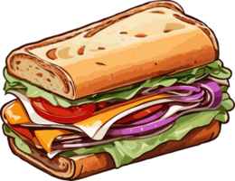 Savoring Every Bite The Joy of a Well-Crafted Sandwich AI Generative png