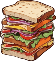 Savoring Every Bite The Joy of a Well-Crafted Sandwich AI Generative png