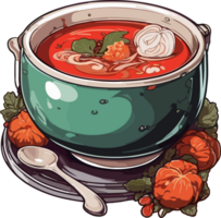 A Taste of Seoul Showcasing Kimchi Soup AI Generative png