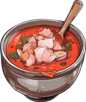 un gusto de Seúl exhibiendo kimchi sopa ai generativo png