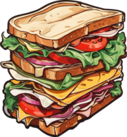 Savoring Every Bite The Joy of a Well-Crafted Sandwich AI Generative png