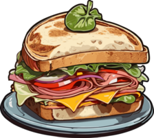 Savoring Every Bite The Joy of a Well-Crafted Sandwich AI Generative png