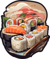 culinario artigianato il senza tempo appello di Sushi ai generativo png