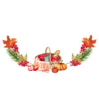 otoño calabaza temporada marco png