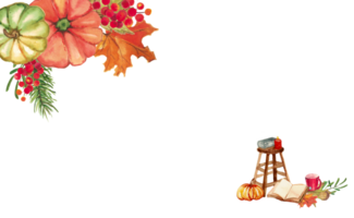 otoño calabaza temporada marco png