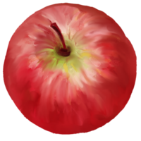 maçã aguarela vermelho fruta png