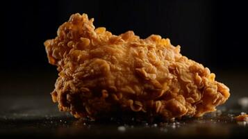Fresh piece of crispy fried chicken. Fast food AI Generated photo