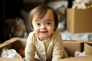 Down syndrome baby girl photo