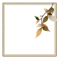 Frame with Autumn Leaves Decoration png