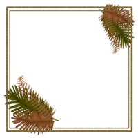 Frame with Autumn Leaves Decoration png