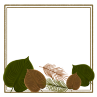 Frame with Autumn Leaves Decoration png