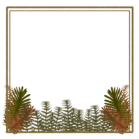 Frame with Autumn Leaves Decoration png