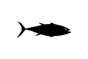 atún pescado silueta, lata utilizar para logo tipo, Arte ilustración, pictograma, sitio web o gráfico diseño elemento. vector ilustración