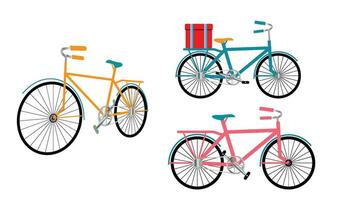 Bicycle vector drawing on a transparent background for use in design work.