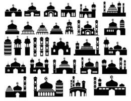 mosque vector icon bundle set