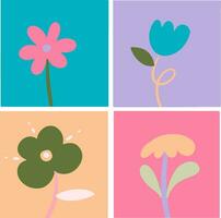 hand drawn flower design for template vector