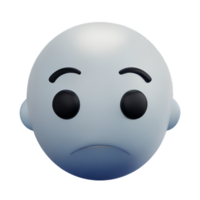 stress visage 3d le rendu icône illustration png