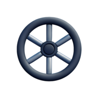 rueda 3d representación icono ilustración png