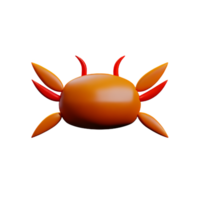 krab 3d renderen icoon illustratie png