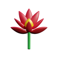 lotus bloem 3d renderen icoon illustratie png