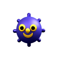 virus 3d rendering icon illustration png