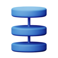 database 3d rendering icon illustration png